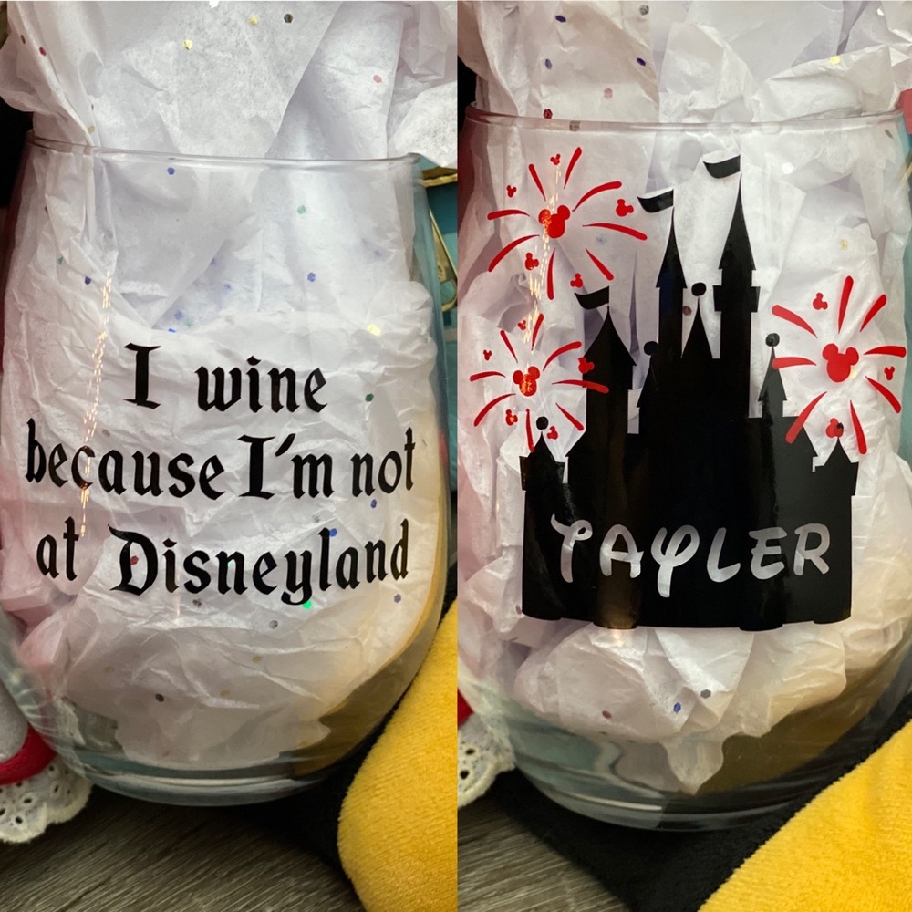 COPY - Disneyland Personalized Stemless Wine Glass